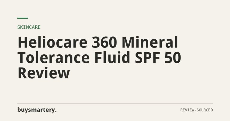 Heliocare 360 Mineral Tolerance Fluid SPF 50 Review