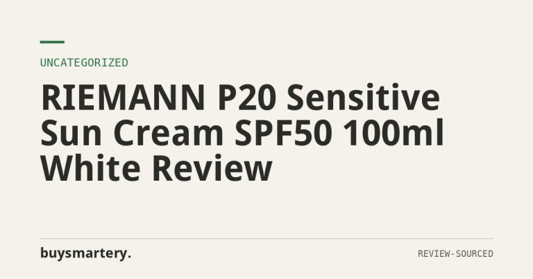 RIEMANN P20 Sensitive Sun Cream SPF50 100ml White Review
